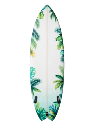Tropical Palm Surfboard