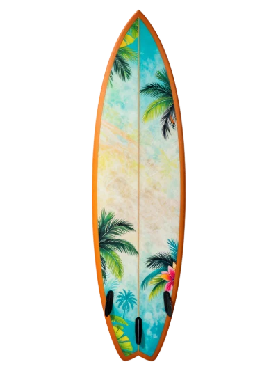 Tropical Palm Surfboard
