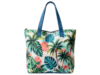 Tropical Print Tote Bag
