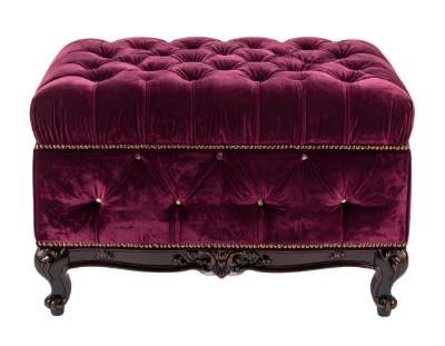 Tufted Velvet Ottoman