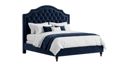 Tufted Velvet Upholstered Bed
