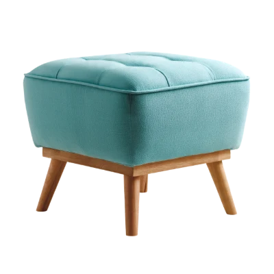 Turquoise Upholstered Footstool