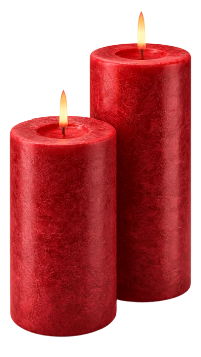 Two Burning Red Candles