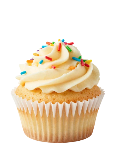 Vanilla Cupcake With Sprinkles