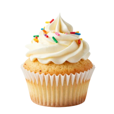 Vanilla Cupcake With Sprinkles