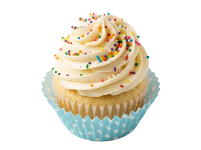 Vanilla Cupcake With Sprinkles