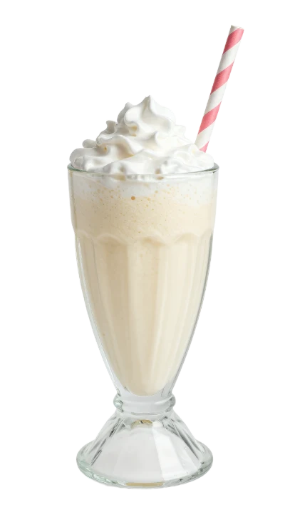 Vanilla Milkshake With Cream