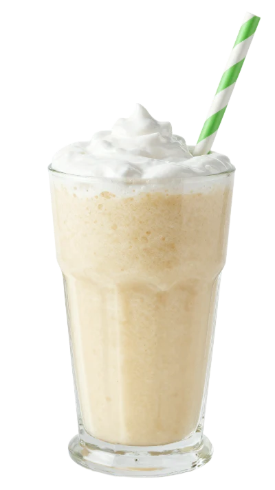 Vanilla Milkshake With Straw