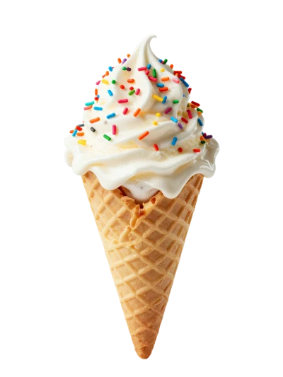 Vanilla Soft Serve Cone