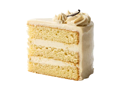 Vanilla Sponge Cake Slice