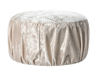 Velvet Round Ottoman