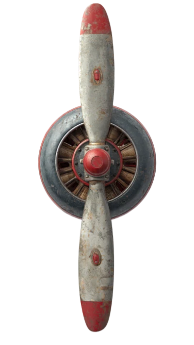 Vintage Airplane Propeller Engine