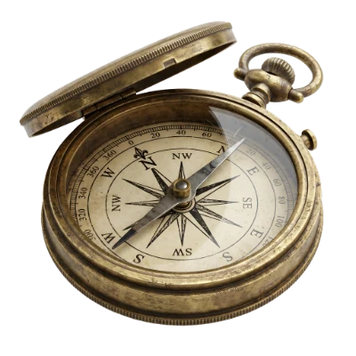 Vintage Brass Compass