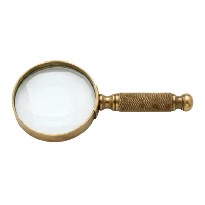 Vintage Brass Magnifying Glass