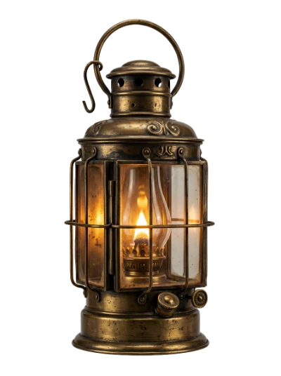 Vintage Brass Oil Lantern