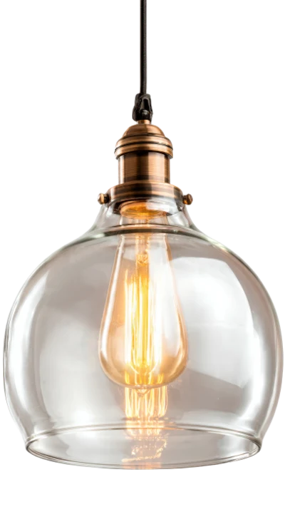 Vintage Glass Pendant Light