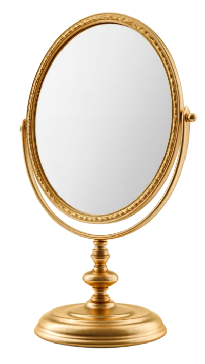 Vintage Gold Table Mirror