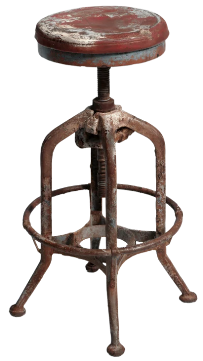 Vintage Industrial Metal Stool