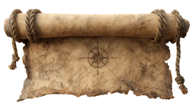 Vintage Paper Scroll Map