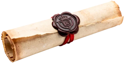 Vintage Rolled Parchment Scroll