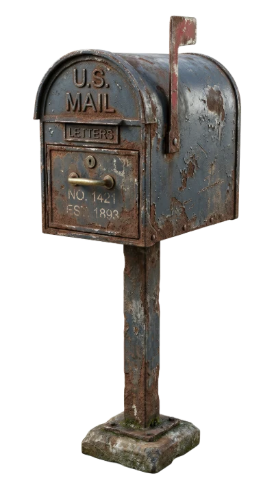 Vintage Rusty Mailbox