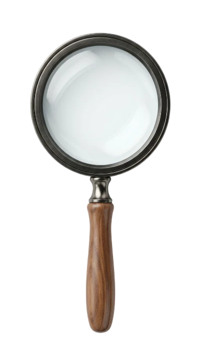 Vintage Wooden Magnifying Glass
