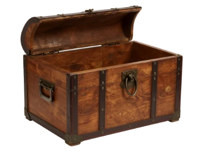Vintage Wooden Treasure Chest