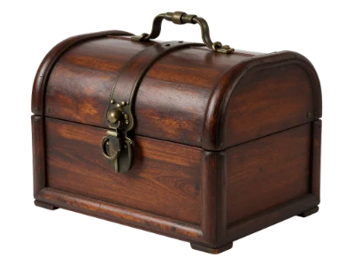 Vintage Wooden Treasure Chest