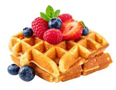 Waffles With Fresh Berries