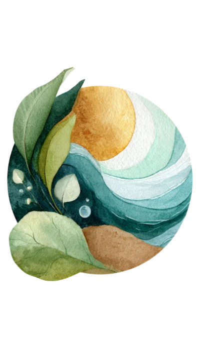 Watercolor Abstract Nature Landscape