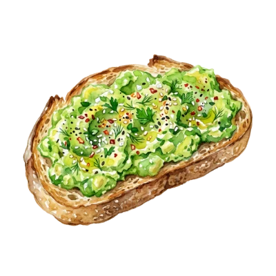 Watercolor Avocado Toast