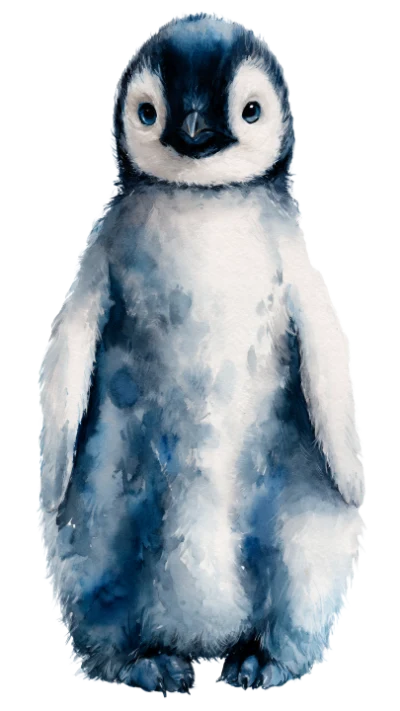 Watercolor Baby Penguin