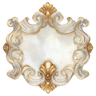 Watercolor Baroque Ornate Frame
