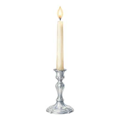 Watercolor Burning Candle Holder