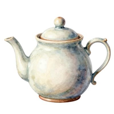 Watercolor Ceramic Teapot