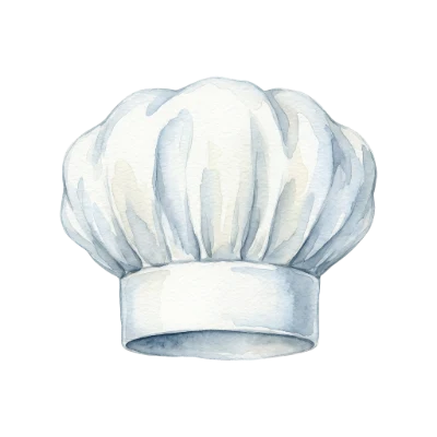 Watercolor Chef Hat