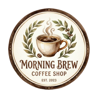 Watercolor Coffee Shop Logo