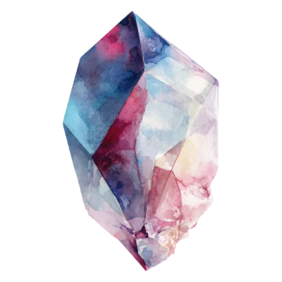 Watercolor Crystal Gemstone