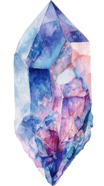 Watercolor Crystal Gemstone