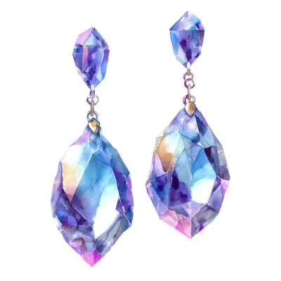 Watercolor Crystal Gemstone Earrings