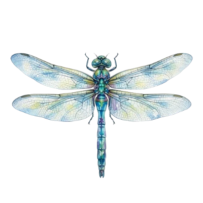 Watercolor Dragonfly Insect