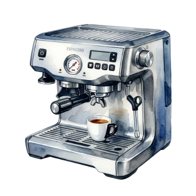 Watercolor Espresso Coffee Machine
