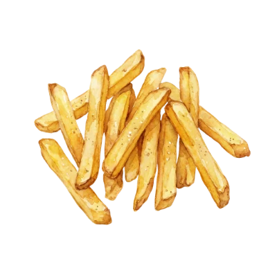 Watercolor French Fries