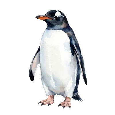 Watercolor Gentoo Penguin