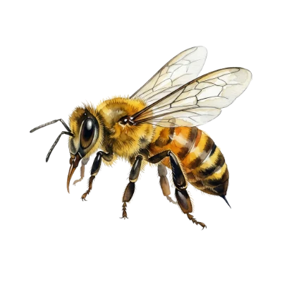 Watercolor Honey Bee