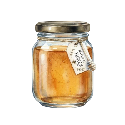 Watercolor Honey Jar