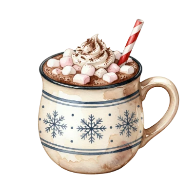 Watercolor Hot Chocolate Mug