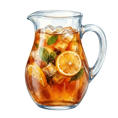 Watercolor Iced Tea Pitcher