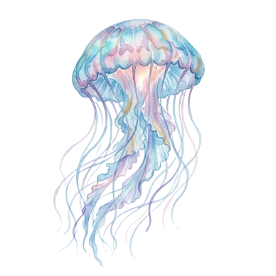 Watercolor Jellyfish Sea Creature