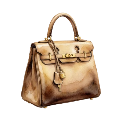 Watercolor Leather Handbag